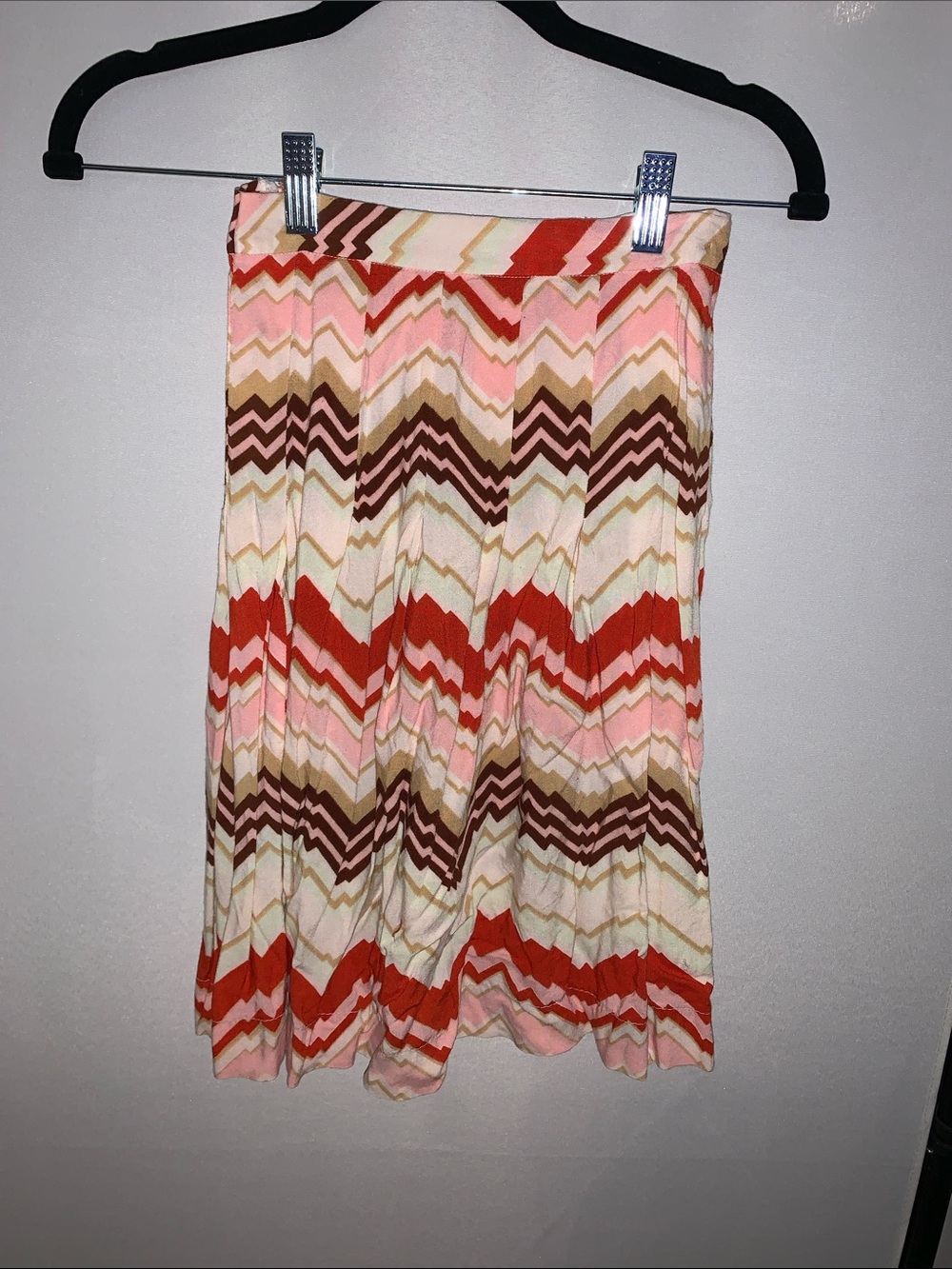 Vintage Ellen Tracy Chevron Pleated Skirt Girls 5 / 22” waist